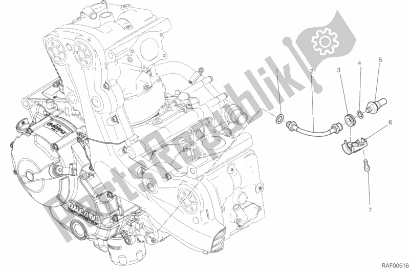 Todas as partes de Conjunto Do Interruptor, Pressão Do óleo do Ducati Monster 821 Stripes USA 2017